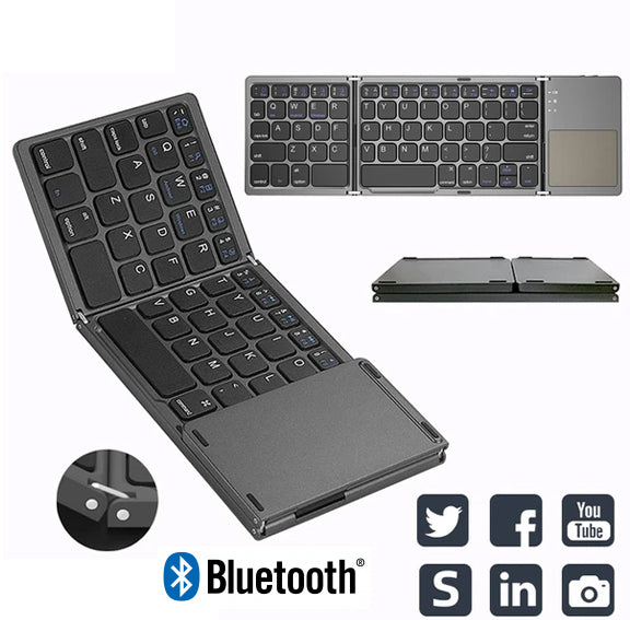 Voorganger portemonnee Bestudeer Mini Bluetooth Opvouwbare Toetsenbord met Touchpad – Voordeelhunter.nl