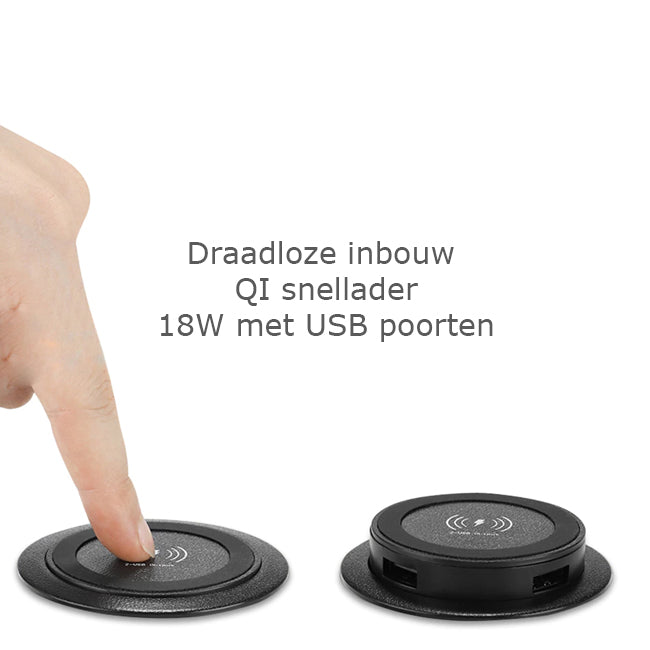 Speciaal behang optellen Draadloze inbouw QI snellader met USB poorten – Voordeelhunter.nl