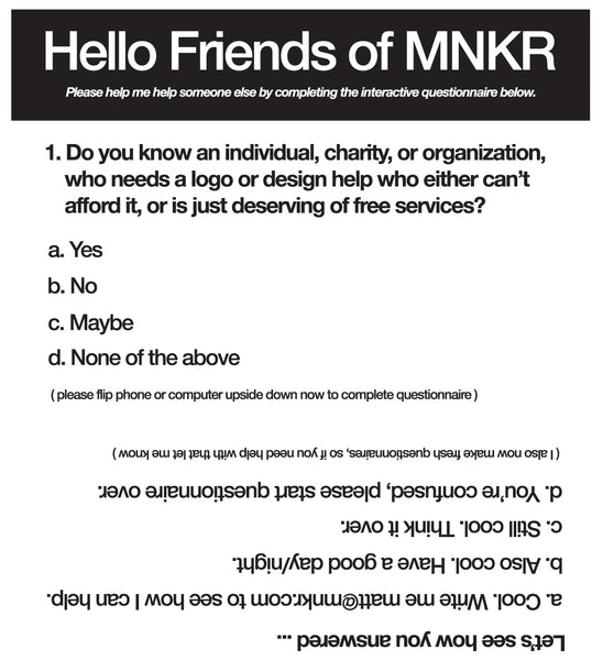 MNKR Free Design Services Questionnaire