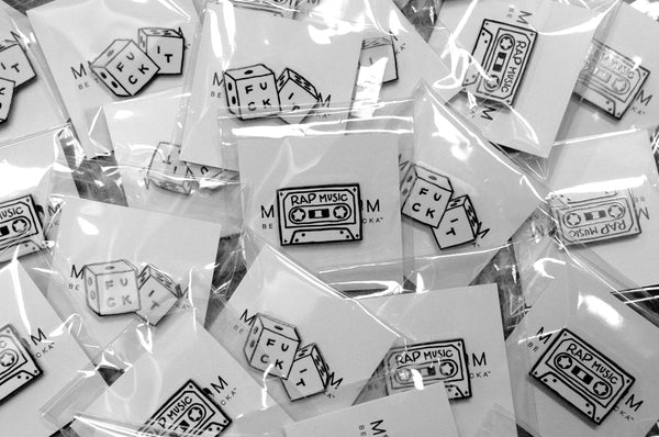 'Rap Music' and 'Fuck It' hard enamel pins