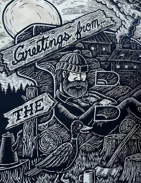 Close up of mural for Buzzmill Austin Texas