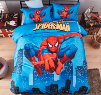 cotton spiderman duvet cover