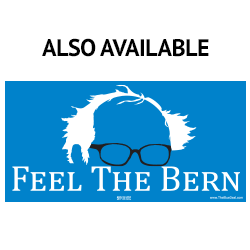 Feel the Bern stickers with black glasses also available