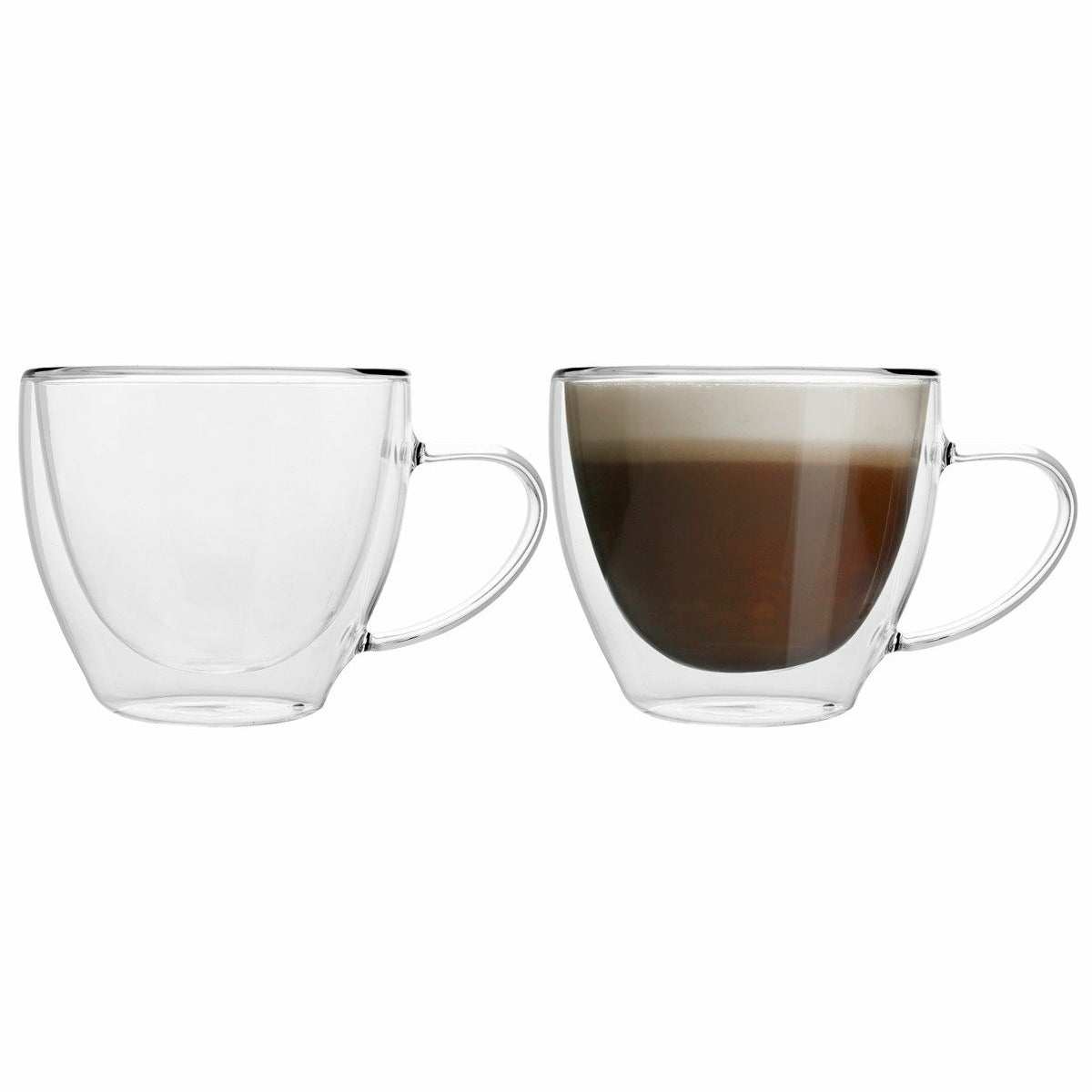 patrouille Overtollig straffen Florina set van 2 dubbelwandige koffie of thee glazen van gehard glas –  Voordeelstore.nl