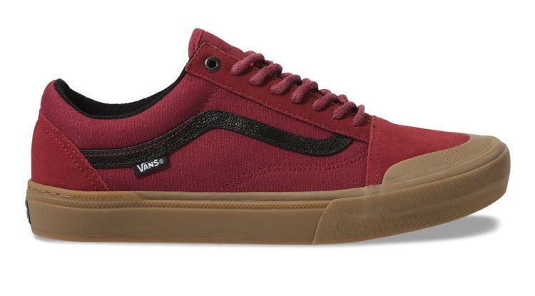 vans old skool red gum