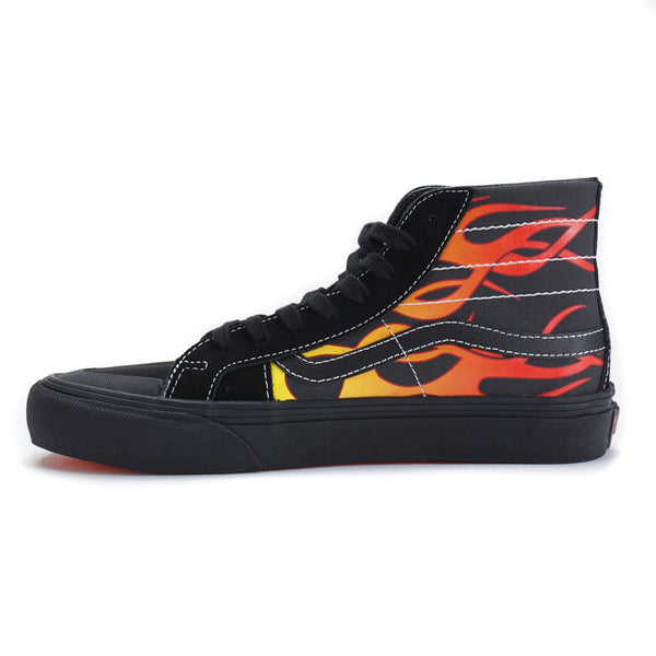 vans sk8 hi black flame