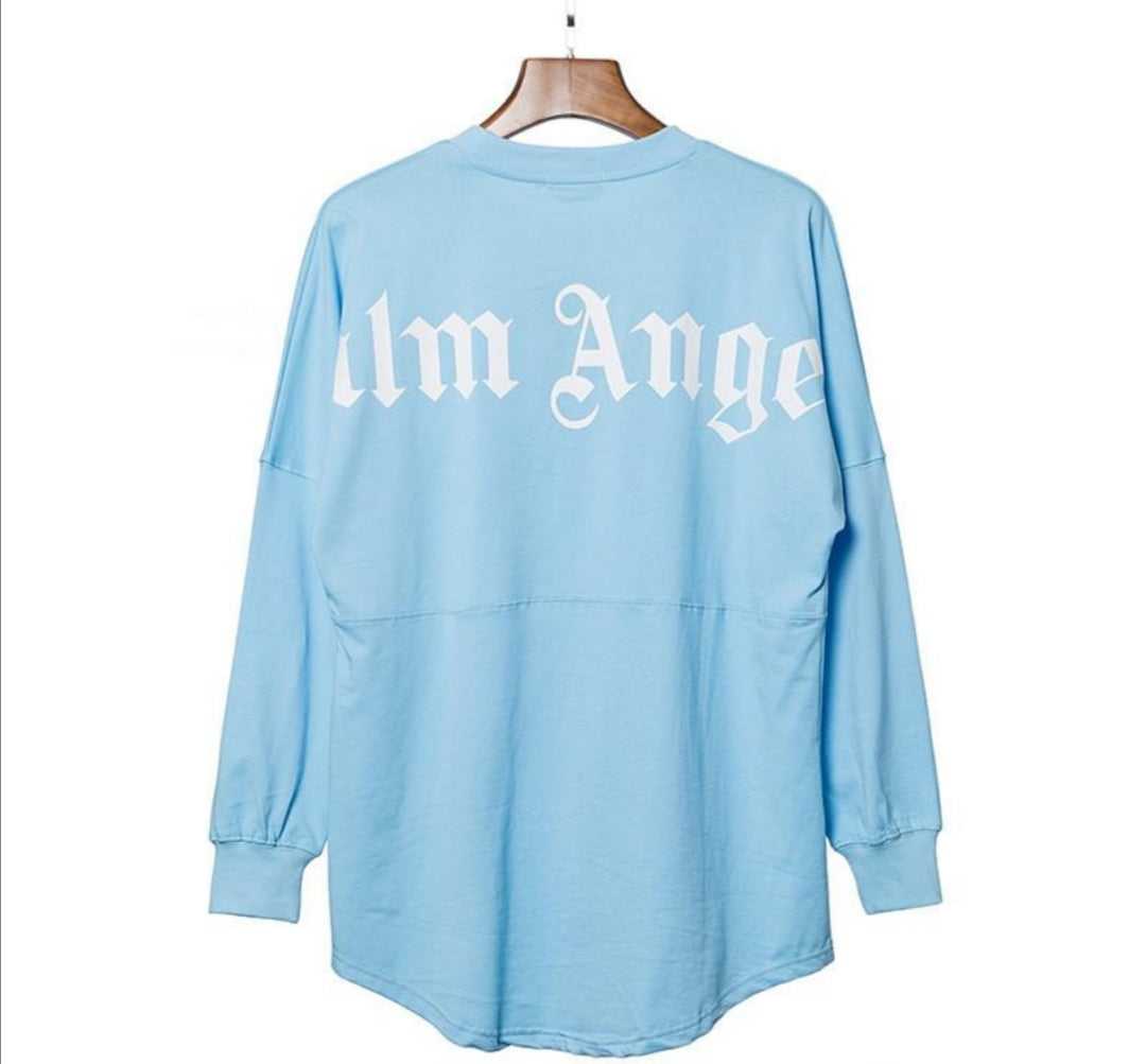 palm angels blue hoodie