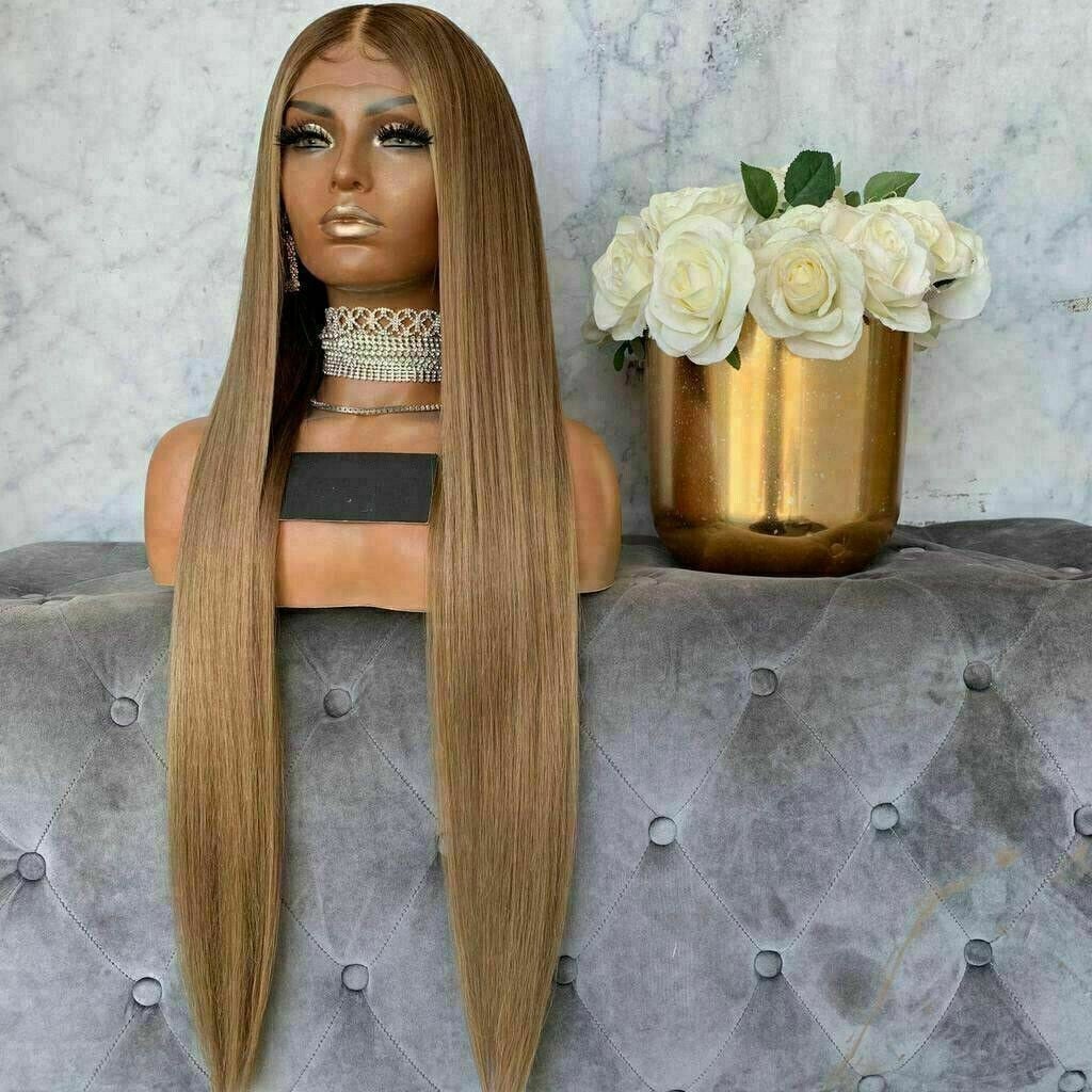 golden brown lace front wigs