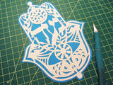 hamsa noa hebrew name hebrica jewish papercut art