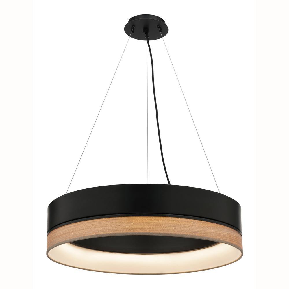 black timber pendant light