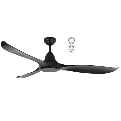 black contemporary ceiling fan