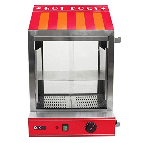 220V Hot Dog Steamer Machine Cooker Commercial Electric Warmer Display Showcase 