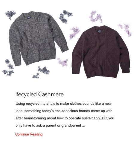 Image of recycled cashmere sweaters