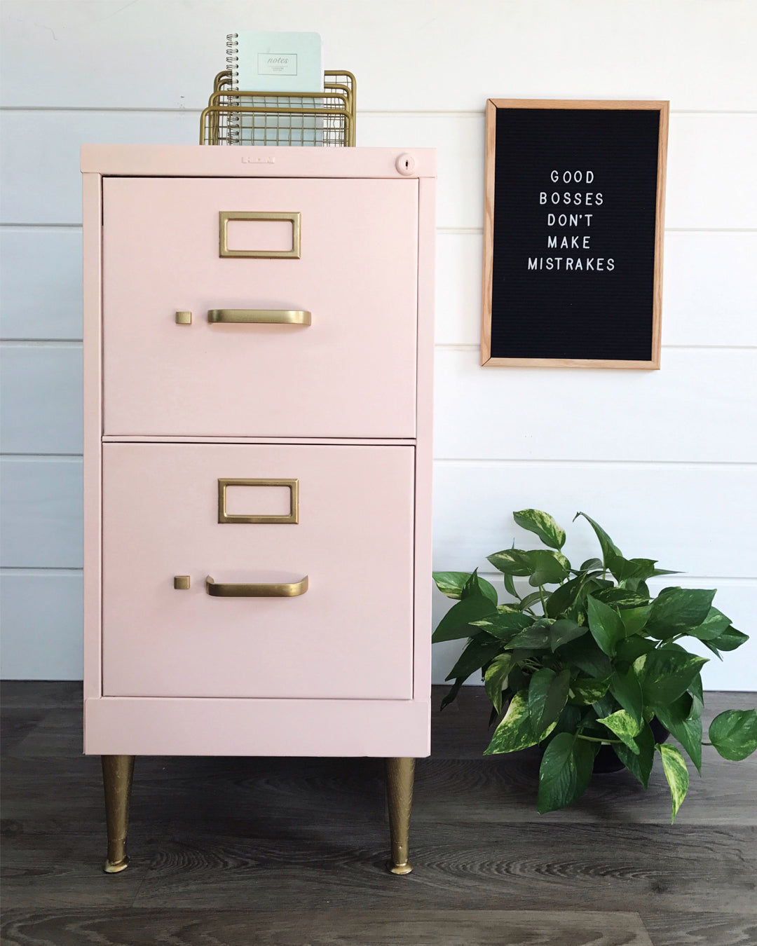 Pink-chalk-painted-filing-cabinet