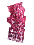 HANDCRAFTED BY EARTH STAIN —ECO-BUNDLED, HAND-DYED COCHINEAL SILK SCARF