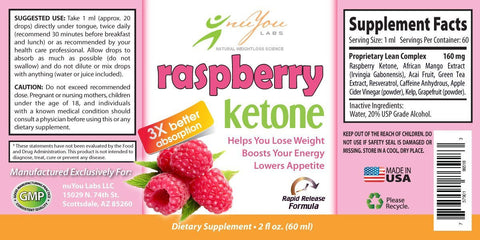Raspberry Ketone Drops with 3x Rapid Release Formula - ONLY $34.95/bottle