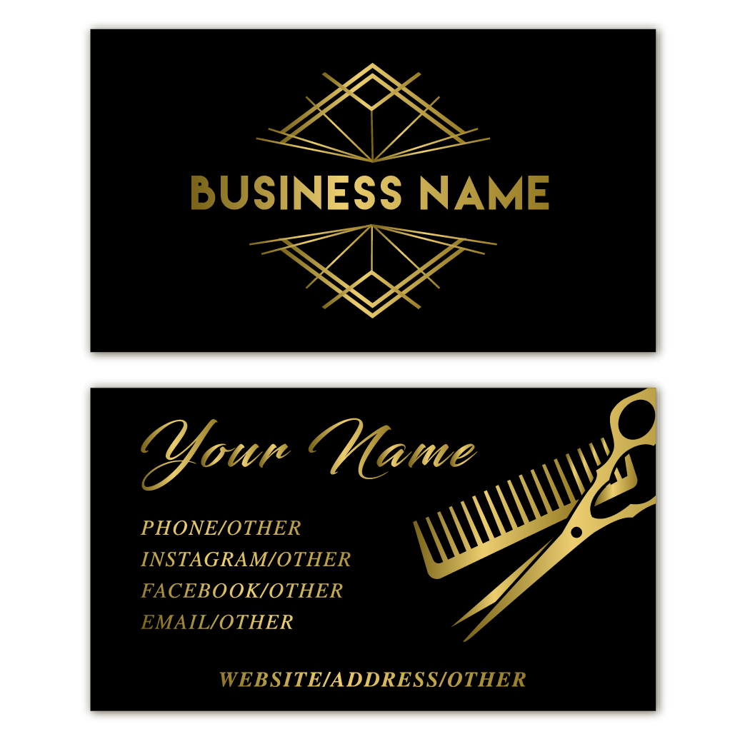 barber business card template