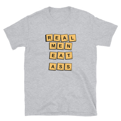 Real Men Eat Ass Scrabble T-Shirt - real men t-shirts, Men funny T-shirts, Men sport & fitness Tshirts, Men hoodies & sweats