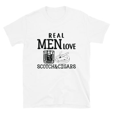 Real Men Love Scotch And Cigars - T-Shirt - real men t-shirts, Men funny T-shirts, Men sport & fitness Tshirts, Men hoodies & sweats