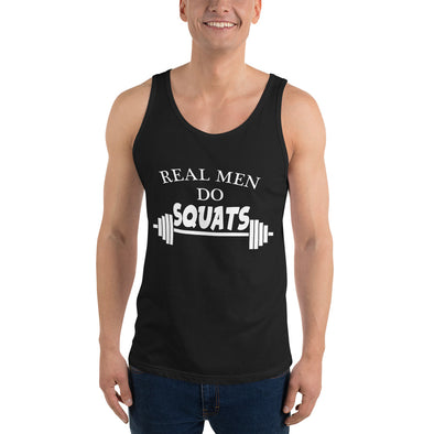 Real Men Do Squats Tank Top - real men t-shirts, Men funny T-shirts, Men sport & fitness Tshirts, Men hoodies & sweats