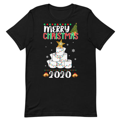 Merry Christmas 2020 with Toilet Paper Tree - Unisex T-Shirt - real men t-shirts, Men funny T-shirts, Men sport & fitness Tshirts, Men hoodies & sweats