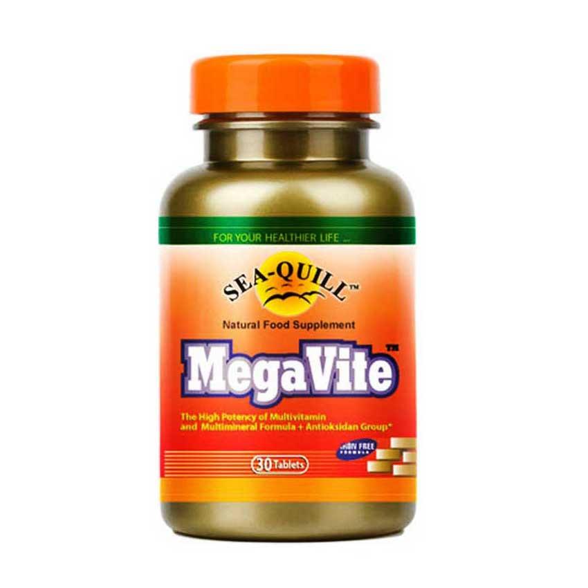 Gambar Sea-Quill Mega Vite Iron Free - 30 Tablet Jenis Stamina Tubuh