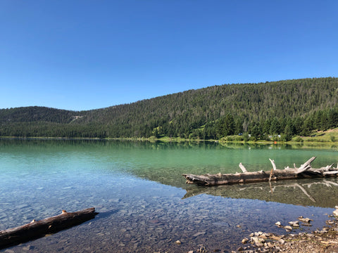 Cliff Lake at Cliff and Wade Lakes in Montana.