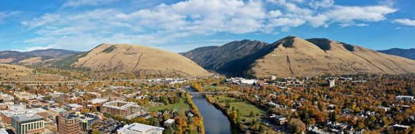 View of University of Montana in Missoula