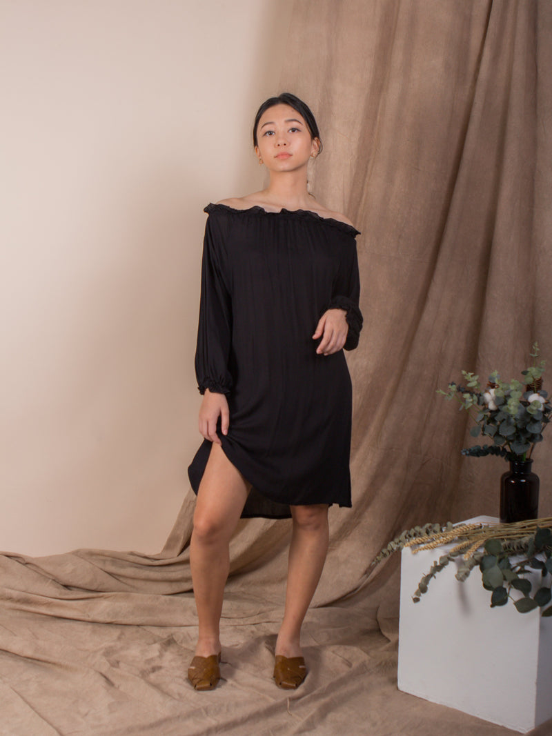 cold shoulder kaftan dress