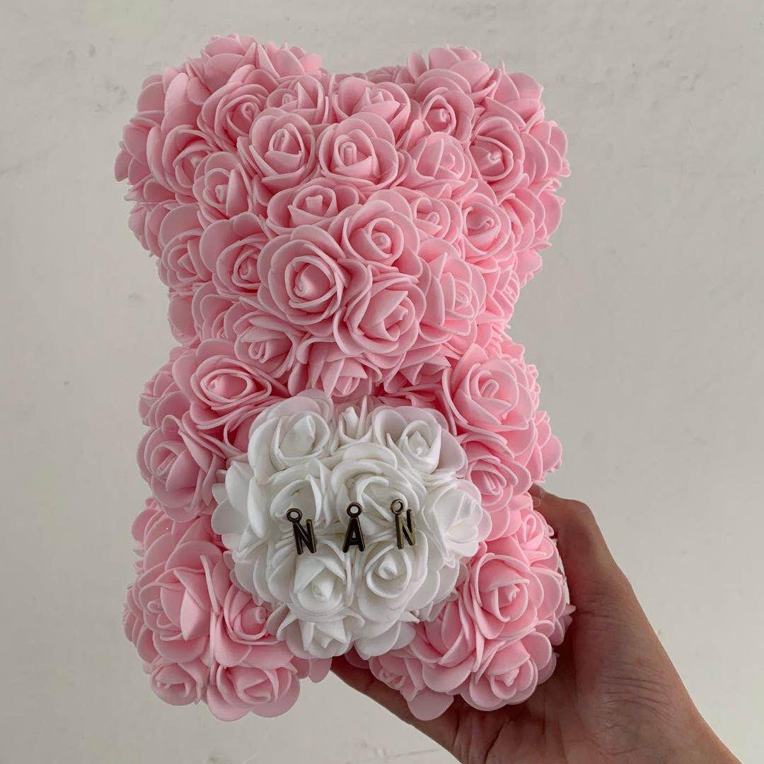 heart rose bear