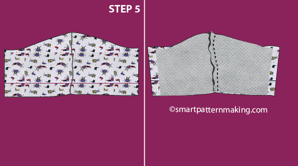 Step 5. Place Mask interface Face Down. FREE PDF Mask Pattern.