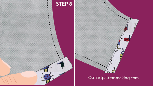 Step 8. Create Mask Elastic Casing. FREE PDF Mask Pattern