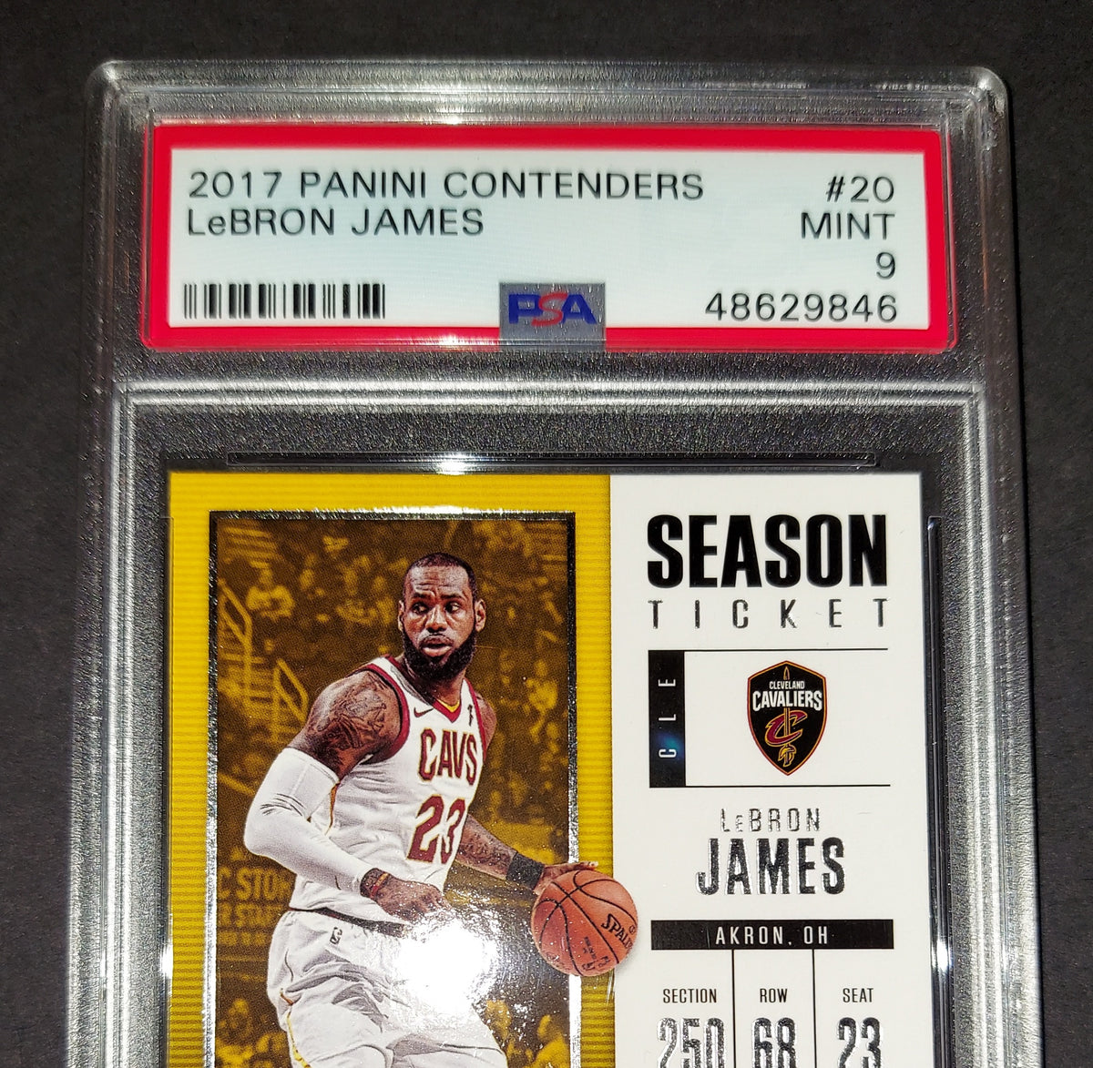 LeBron James 2017 Panini Contenders Season Ticket Cleveland