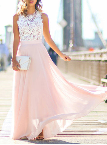 maxi dress with white top
