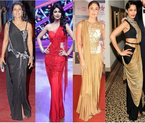 party wear saree gowns