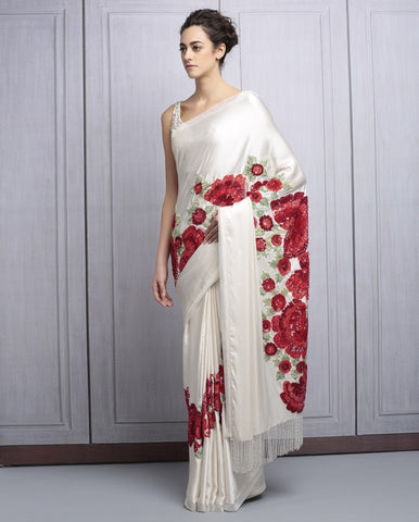 off-white saree