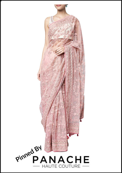 Pink Saree with Gotta Patti Blouse