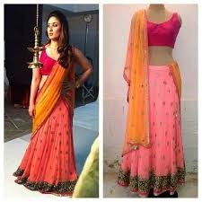 straight cut Lehenga