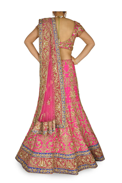 Fuchsia Pink Color Bridal Lehenga Choli Panache Haute Couture 8062