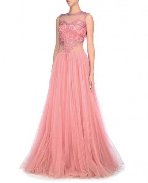 pink western dress