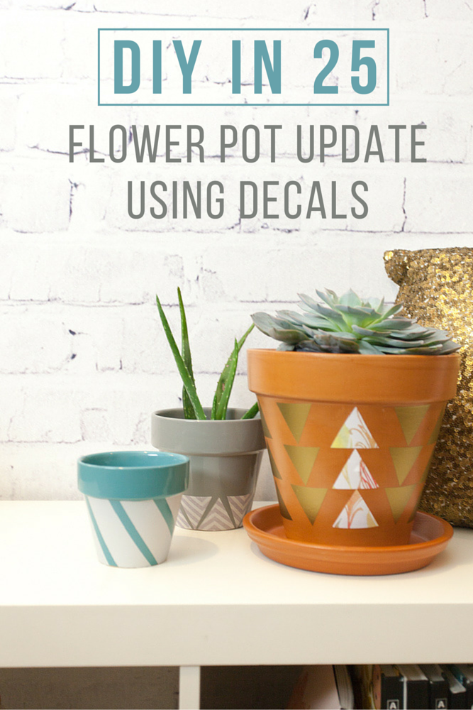 DIY in 25: Easy Flower Pot Update via @wallsneedlove