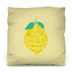 If Life Gives You Lemons Outdoor Throw Pillow by WallsNeedLove