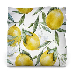 Life of Lemons Outdoor Throw Pillow by WallsNeedLove