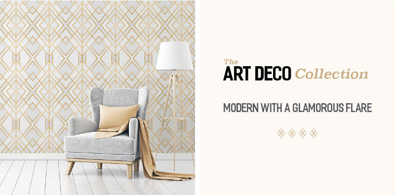 All new Art Deco Removable Wallpaper Collection by WallsNeedLove