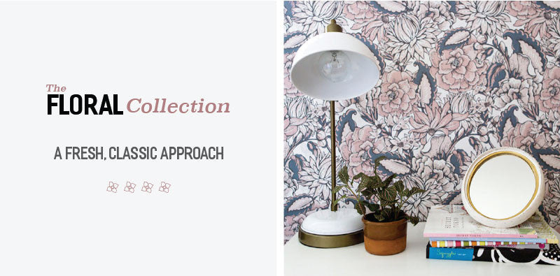 Let your creativity bloom with the Floral Removable Wallpaper Collection by WallsNeedLove