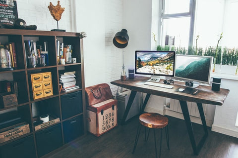 Rustic home office accents