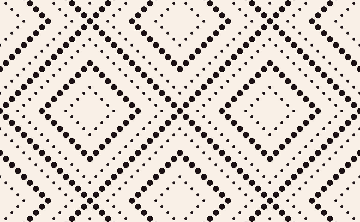 Geometric Dot Pattern Wallpaper for Walls | Pixel Diamonds