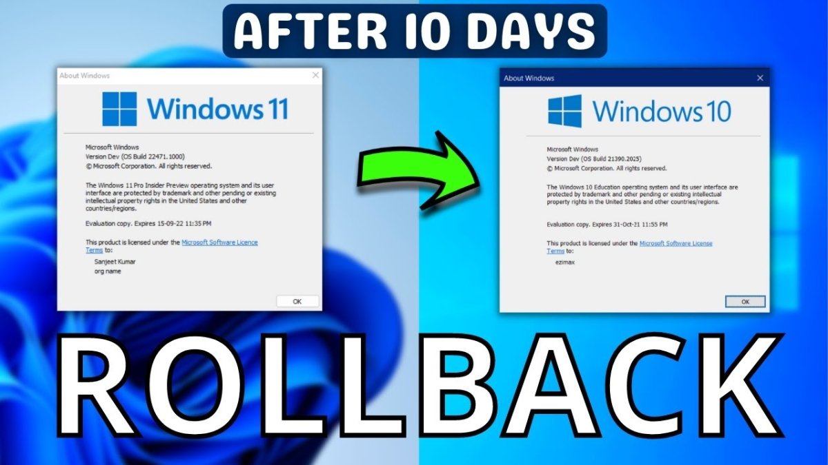 How to Downgrade Windows 11 to 10 After 10 Days?