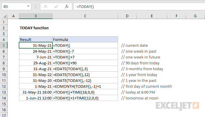 how-to-get-current-date-in-excel