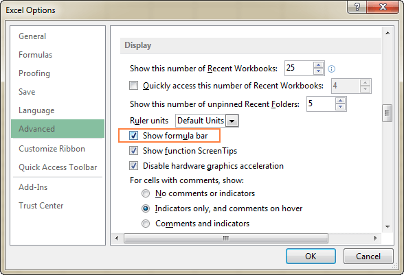 how-to-get-formula-bar-back-in-excel